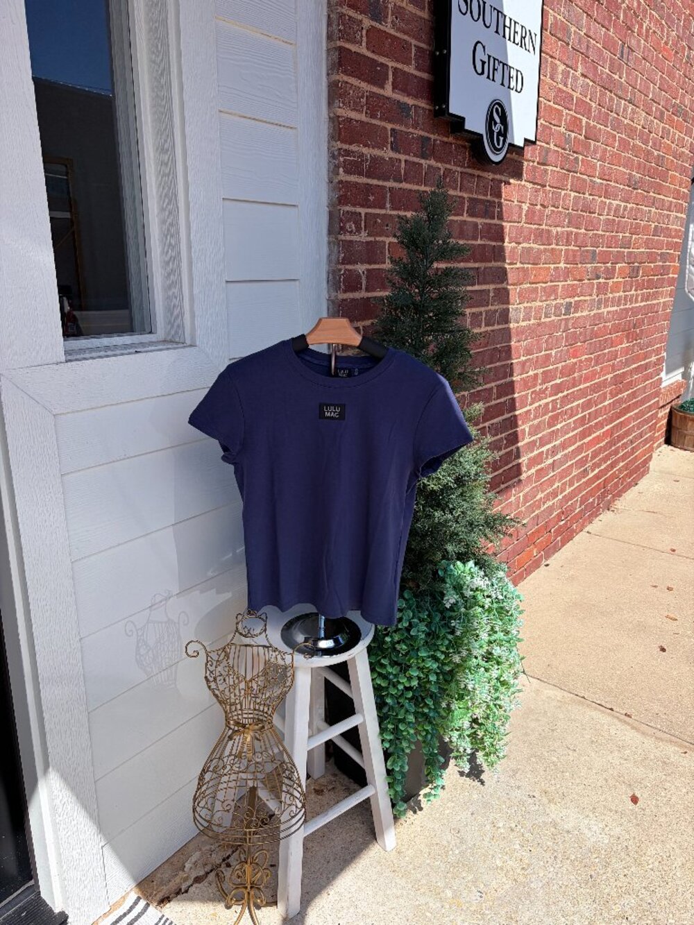 Lulu Mac Baby Doll Tee - Navy
